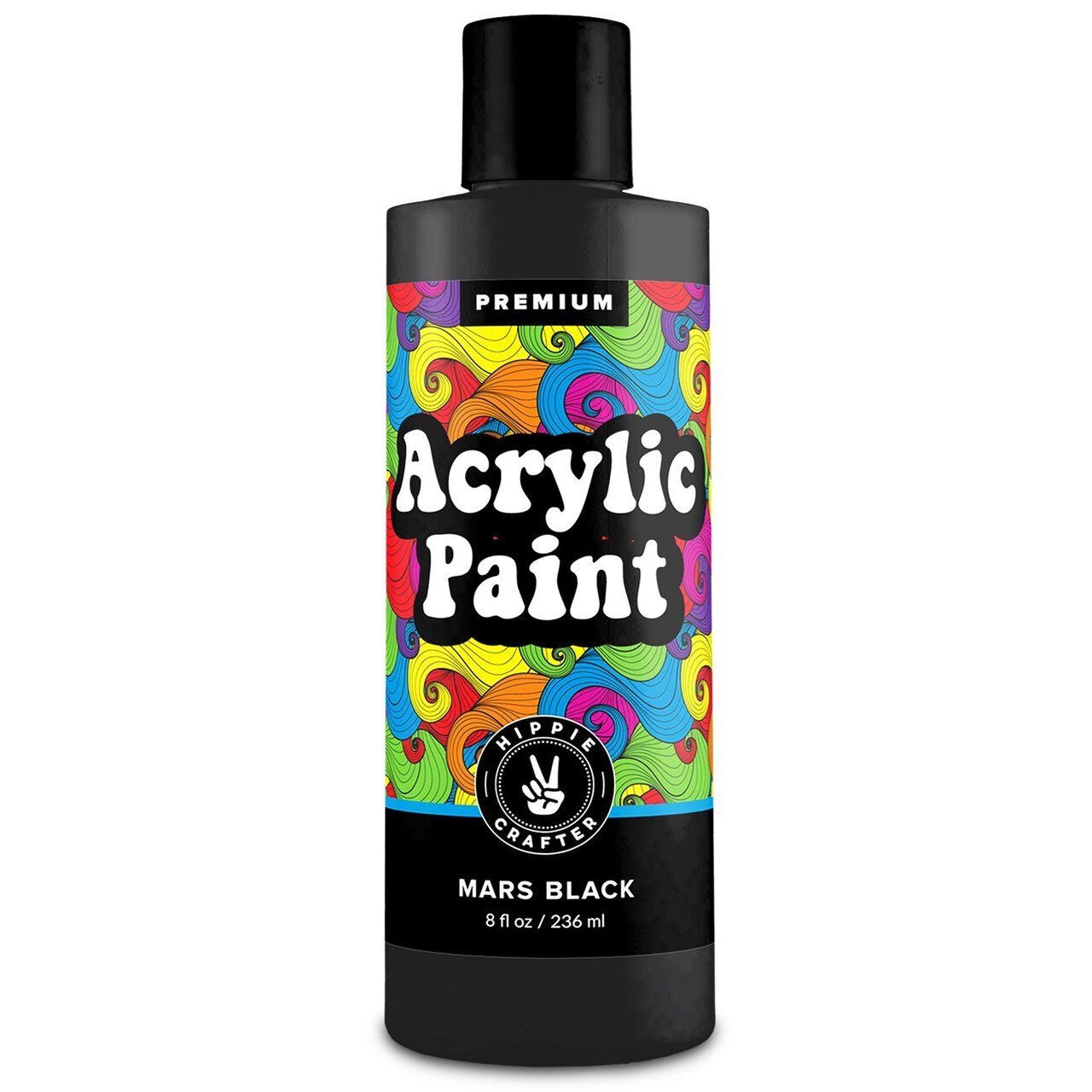 White or Black Acrylic Paint Premium Colors Paint Acrylic | Art Paints for Canvas and Outdoor Painting 8oz 236ml Bottle Titanium White or Black